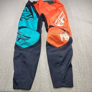 Fly Racing Pants Men 34 F 16 Padded Dirtbike Motocross Motorcycles Green Black